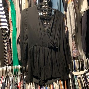 Black long sleeve romper